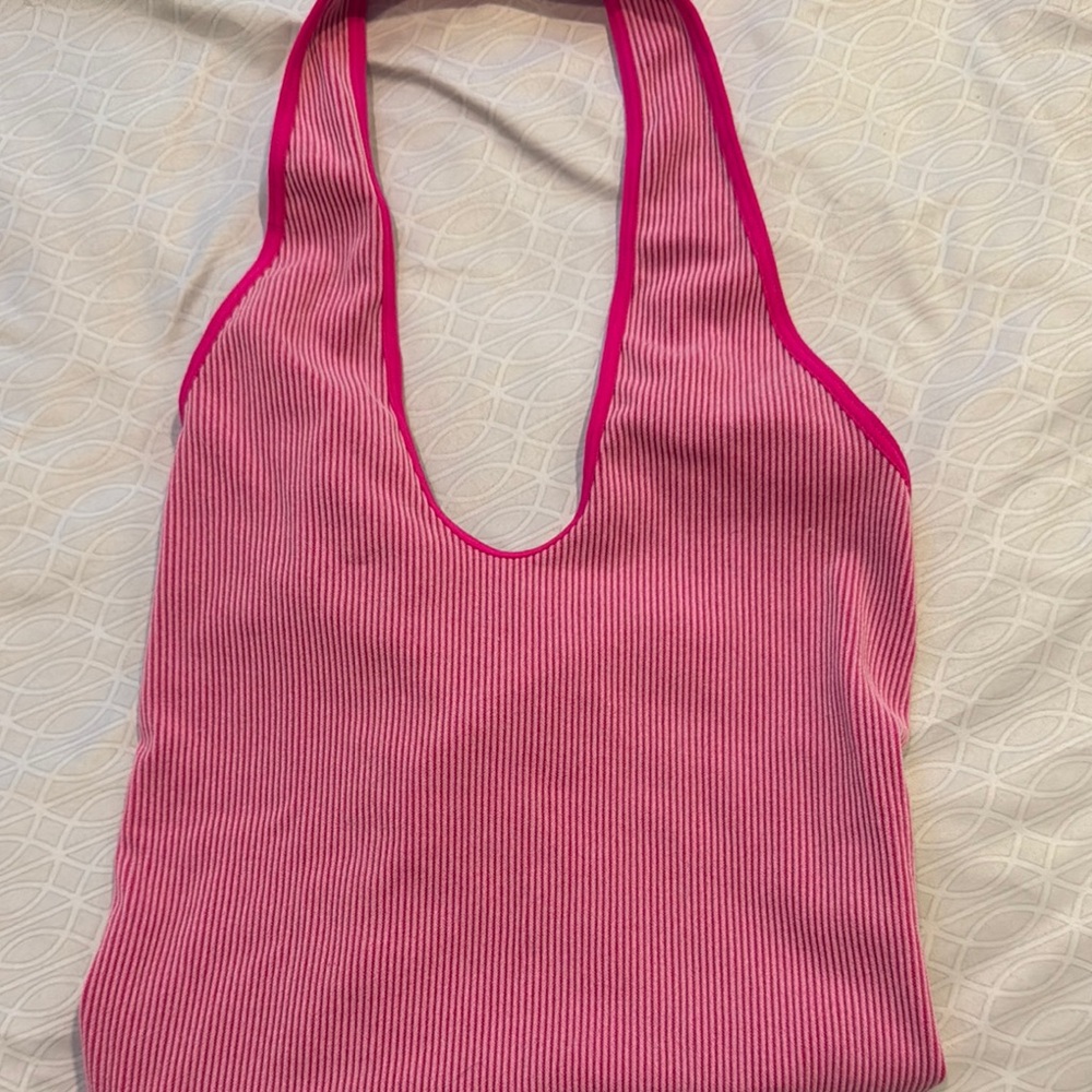 Wild Fable Pink Bodysuit Scoop Neck Stretch